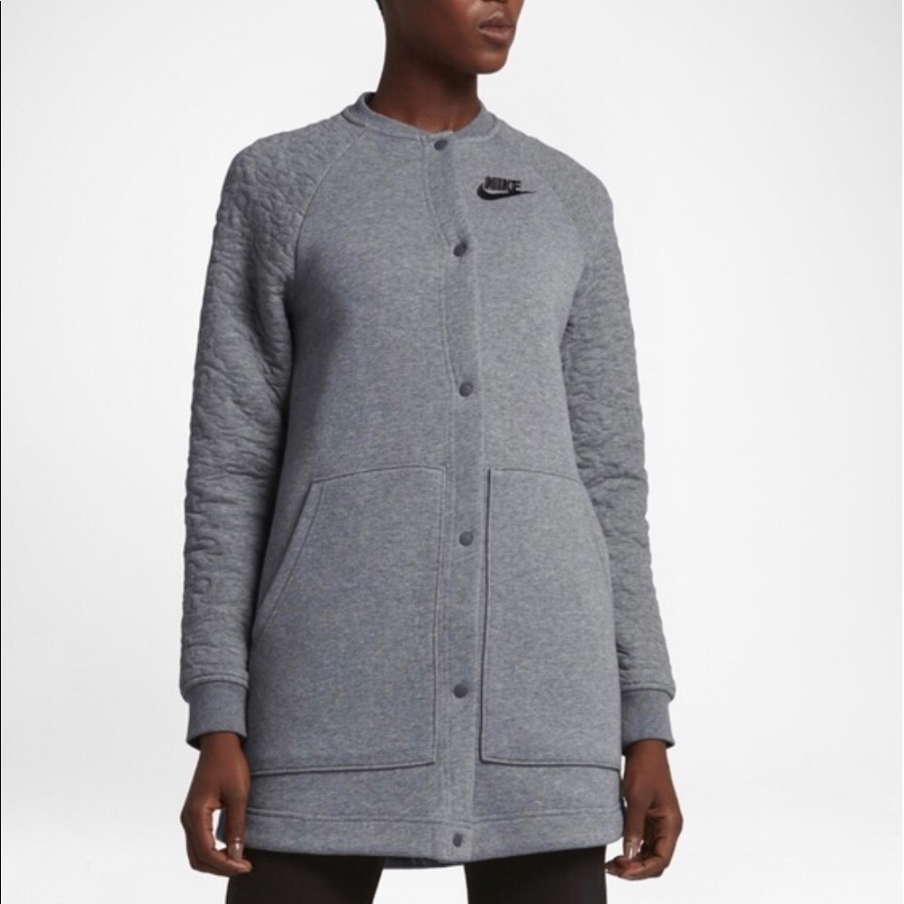 Nike snap button long coat